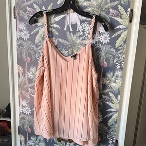 torrid Peach and brown Striped tank top/ Cami